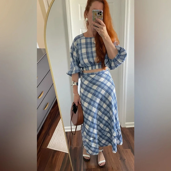 DISSH linen set -skirt and top -size 6 US- excellent condition - Picture 7 of 11